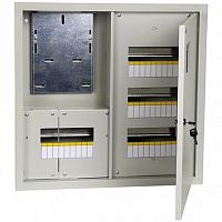 Распределительный шкаф ЩУРв 42 мод., IP31, встраиваемый, сталь, белая дверь, с клеммами |  код. MKM33-V-42-31-Z |  IEK